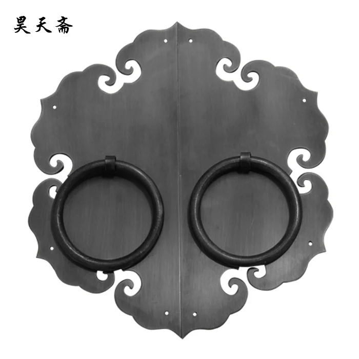 [Haotian vegetarian] Chinese door handle knocker copper wishful wishful door cymbals ring copper door handle HTA-125