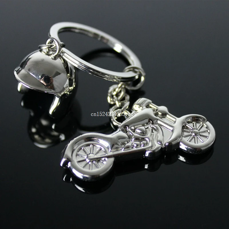 100pcs Motorcycle Metal Key Rings Party Gift Favors Key Chain For Men Keychain Silver Creative Gift