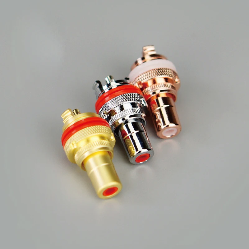 8 Stück Gold/Rhodium/Rot kupfer beschichtete RCA-Buchse RCA-Anschluss buchse Stecker Buchse Gehäuse verkleidung Stecker für Verstärker