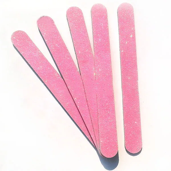 Limes à ongles eva à paillettes de couleur aléatoire, outil de manucure personnel, planche émeri, 10 pièces