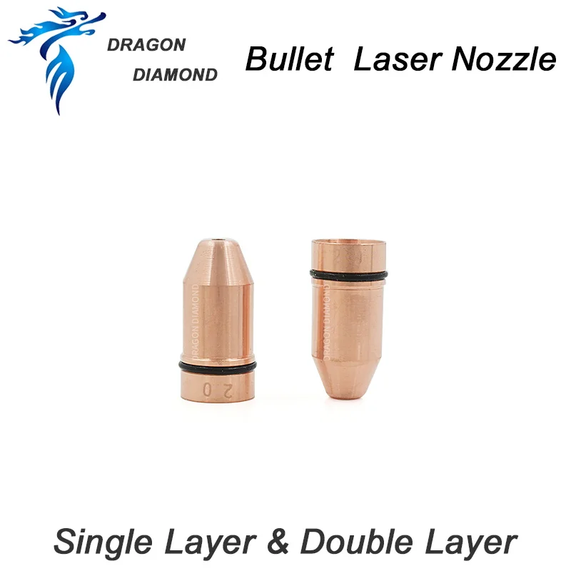 

Bullet Laser Nozzle Single/Double Layer Caliber 0.8 - 4.0mm Mounting Combo CINCINNATI Fiber Laser Cutting Head Welding Machine 1