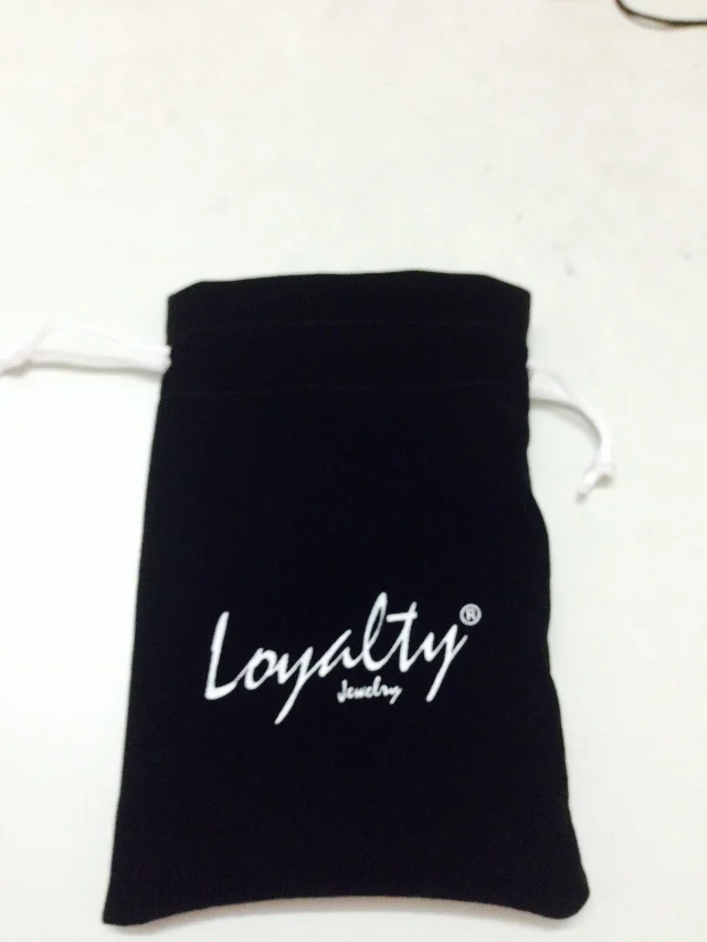 

High quality cheap drawstring bag velvet logo jewelry bag wholesale