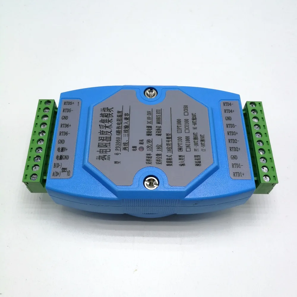 Imagem -02 - Transmissor de Temperatura Modbus Rtu Módulo de Aquisição de Temperatura Pt100 Pt1000 Vias