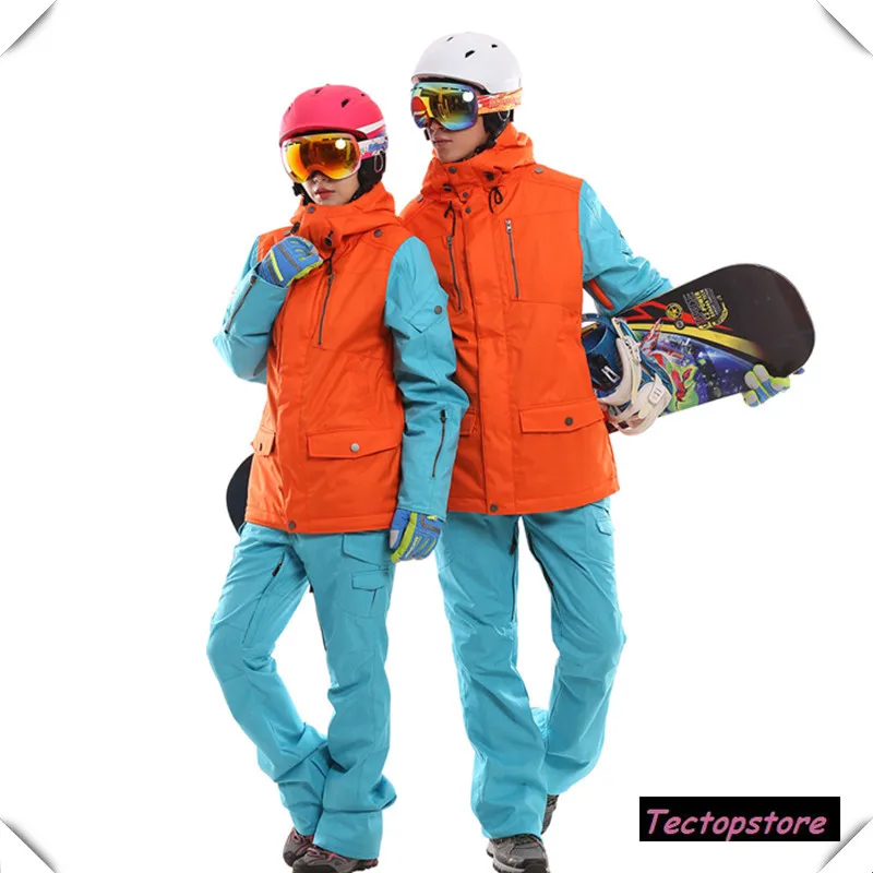 -30 Grad Marsnow Hochwertige Wasserdichte Jacken Ski Suit Set Frauen Snowboard Hosen Berg Skianzüge Skifahren Kleidung Sets