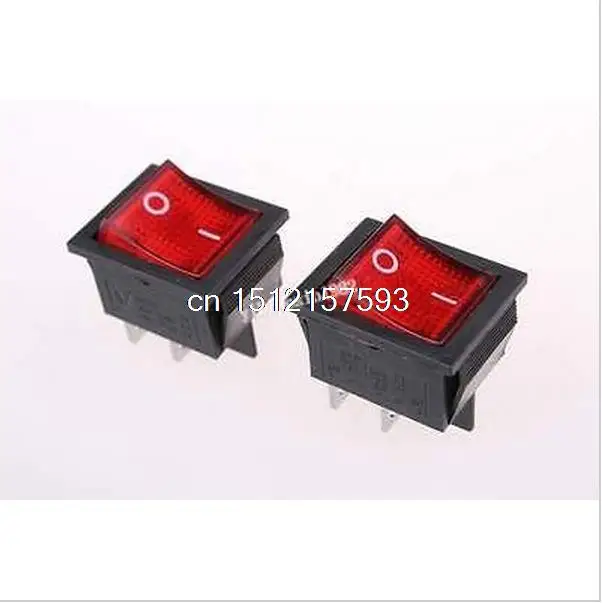 

On/Off Red Neno Light 4 Pin DPST Rocker Switch AC 16A/250V 20A/125V