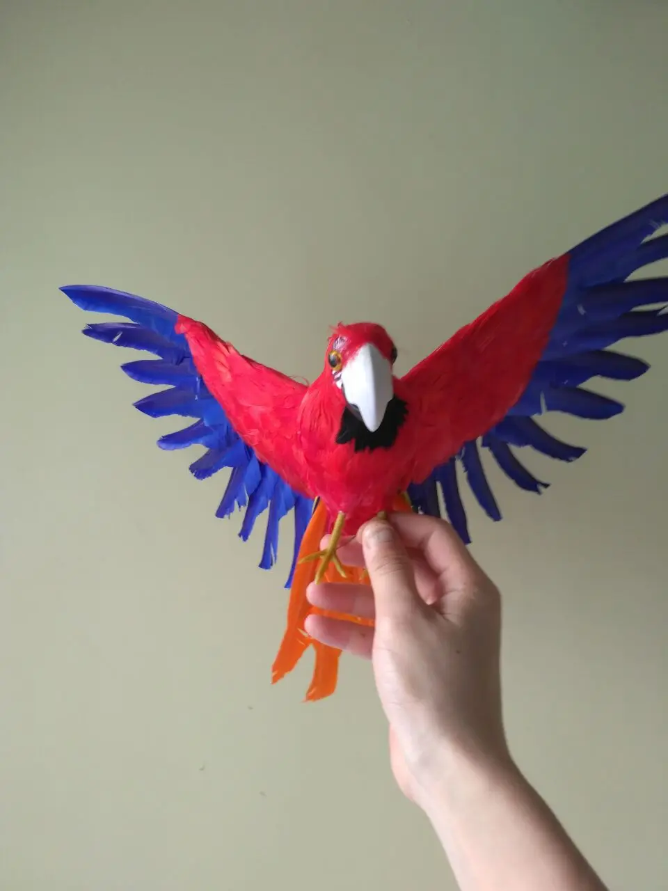 cute simulation colourful parrot model foam&furs new wings parrot doll gift about 55x40cm 1117