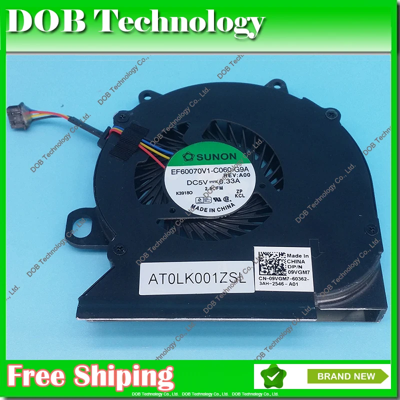 

NEW DC5V 9VGM7 CN-09VGM7 CPU FAN FOR DELL LATITUDE E6330 E6430S laptop COOLING FAN