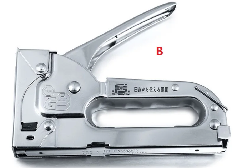 New Nail staple Gun  Stapler for wood furniture, door & upholstery chrome finish with 600 nails