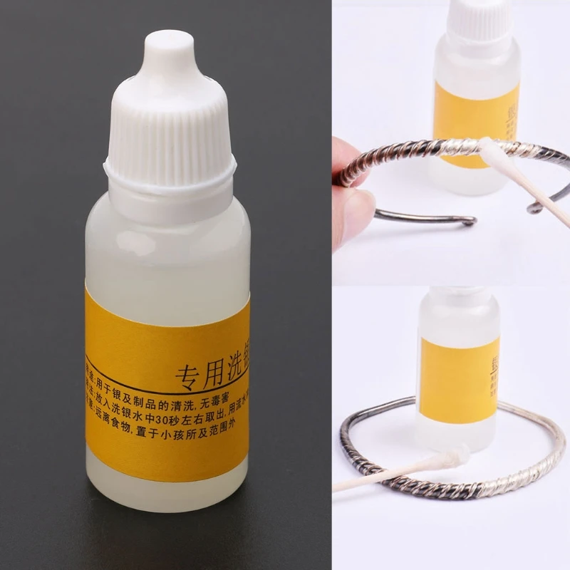 Jewelry Cleaning Kit Polishing Cloth Liquid Anti-Tarnish Silver Polishing Paste