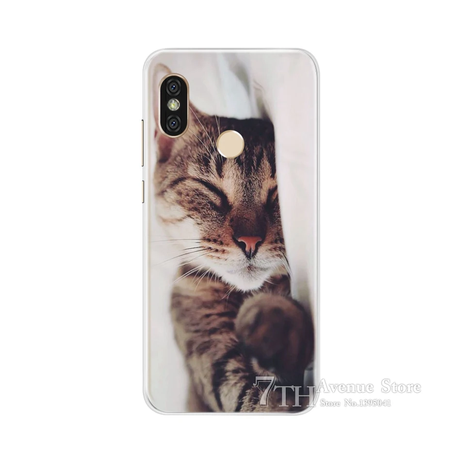 silicone case for Xiaomi MI A2 LITE Case Full Protection Soft tpu Back Cover Phone Case For Xiomi MI A2 LITE bumper Coque Cat