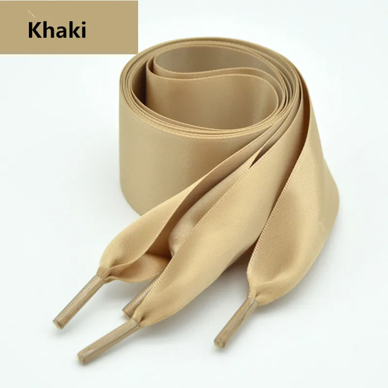 4 سنتيمتر توسيع الساتان شريط حرير Bowknot أربطة الحذاء 80/100/120/160 سم طول حذاء رياضة أحذية رياضية حذاء أبيض الأربطة دروبشيبينغ