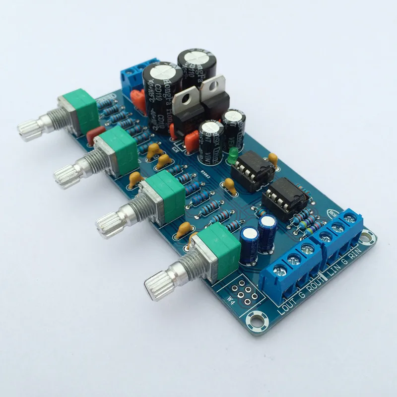 Dual AC 9V-18V NE5532 fever Preamplifier board Tone board