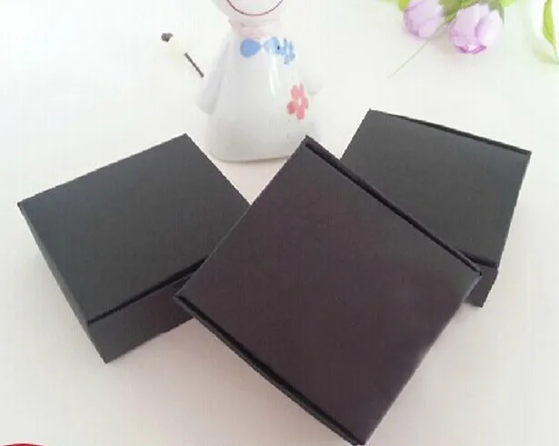 

7.2*7.2*2.9cm Black Paper Box Jewelry Box Gift Box Handmade Soap Box 200pcs\lot Free shipping