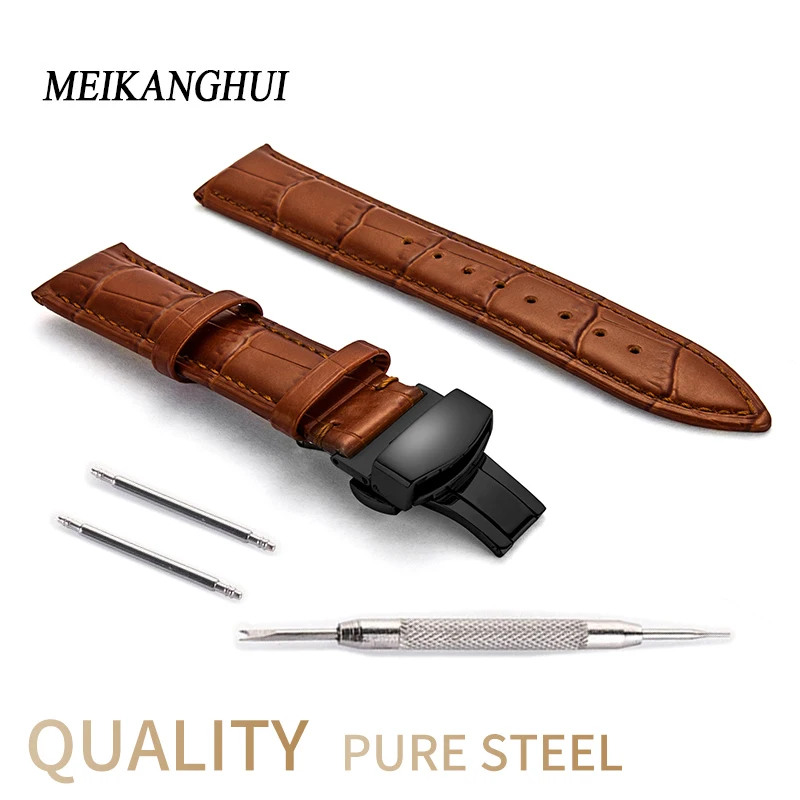 Watchband 18mm 19mm 20mm 21mm 22mm 24mm Soft Horlogeband Genuine Leather Watch Strap Watch Band for Tissot Seiko