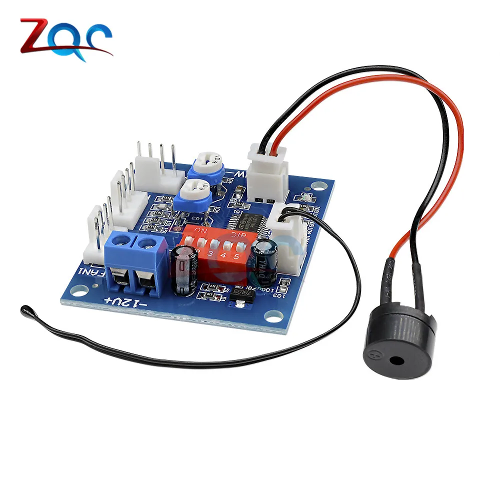 DC 12V 5A PWM PC Fan Temperature Manumotive Speed Controller Module CPU High-Temp Alarm With Buzz Probe For Arduino Heat Sink