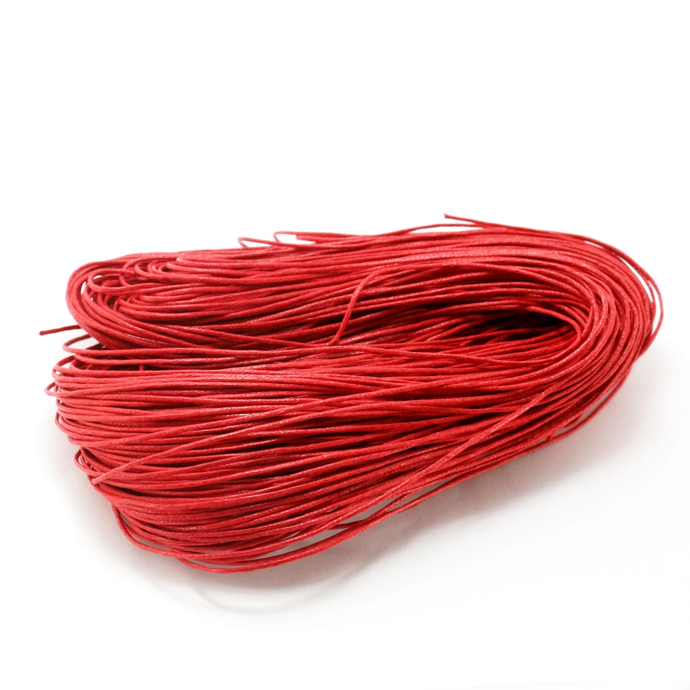 60 Meters/lot 1mm Cotton Waxed Cord Thread Necklace Rope String for DIY Bracelet Macrame Beading Findings Accessories