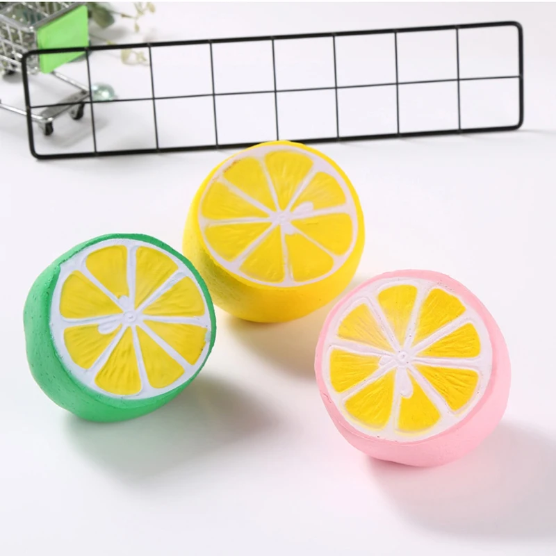 Squishy Jumbo Lemon Slow Rising Simulation Fruit Squeeze Toys Soft Bread Cake Scented Stress Relief Funny for Kid Gift 11*10CM