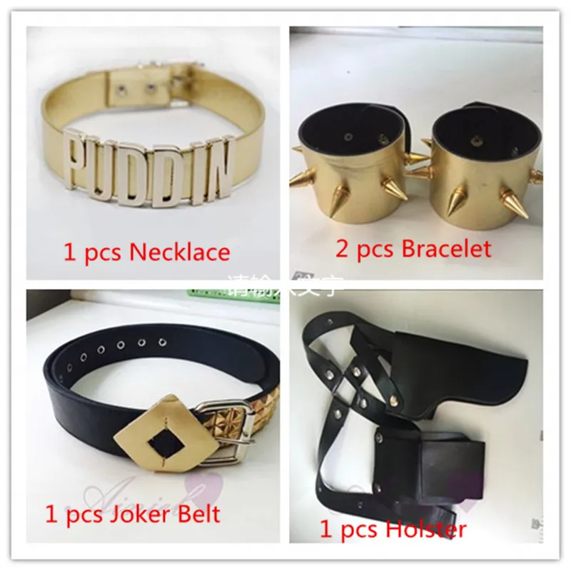 

Cosplay High Quality Joker Belt, Bracelet, Necklace, Holster Clown cosplay Halloween