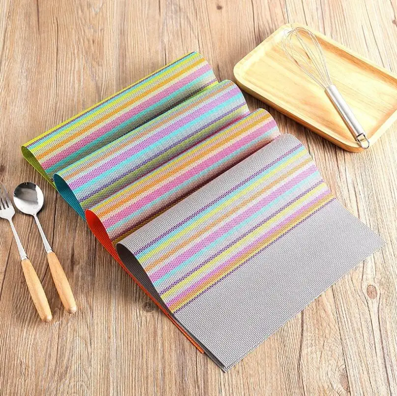 

Kitchen Table Mats PVC Placemats Dining Table Pads Plastic Table Tray Cup Coasters Waterproof Heat Resistant Tool LX6520