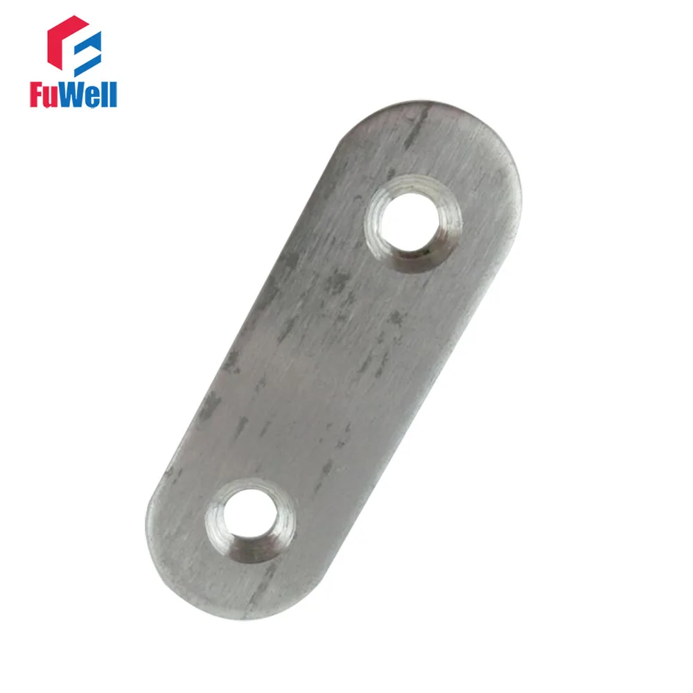 20pcs 47mm x 16mm Straight Bracket 201 Stainless Steel 1.8mm Thickness Mending Repair Plate Connector Flat Bracket