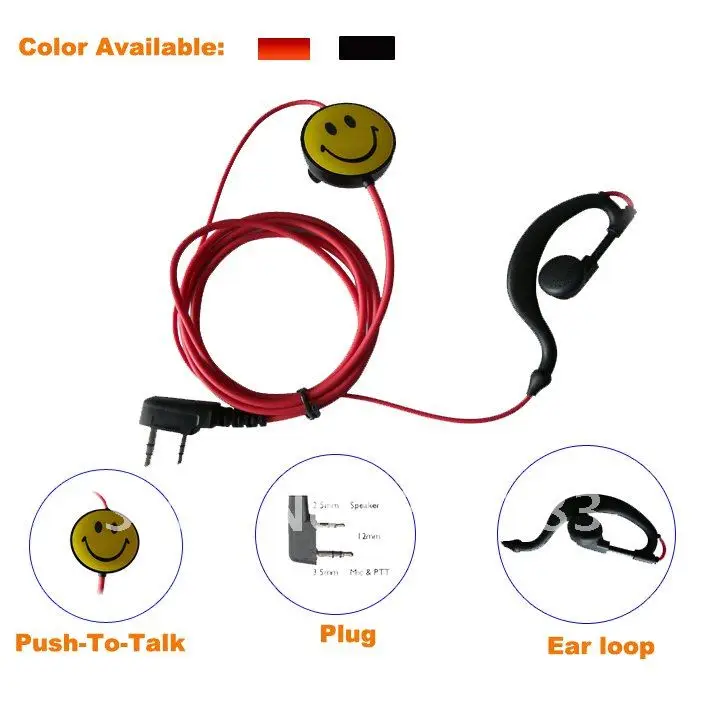 

Fashionable Earpiece Two-pin for kenwood Wouxun Quansheng Weierwei Baofeng HYT Linton Puxing CB radio