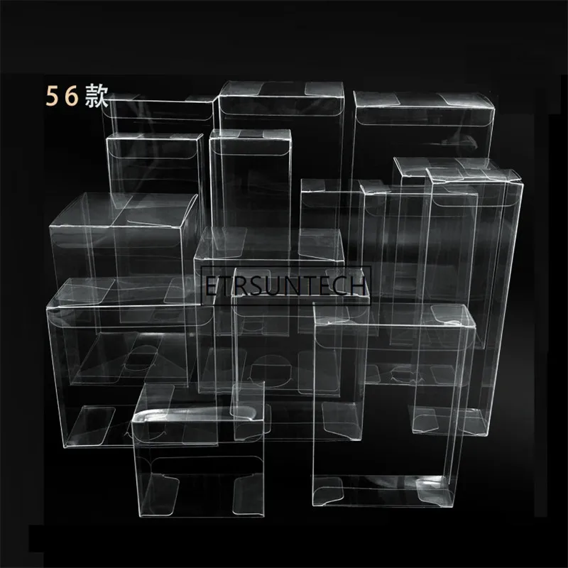 200pcs/lot Many Size Clear Waterproof Plastic PVC box square rectangle gift box Packaging for crafts/cosmetic/bottle/souvenir