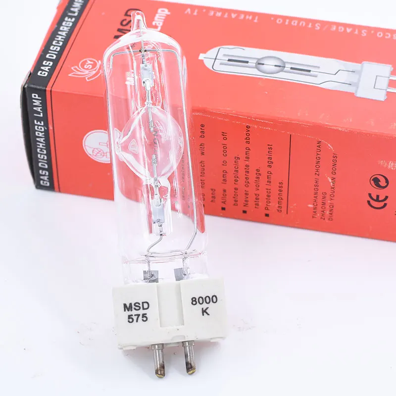 

MSR575 MSD575 575W Moving Head Lighting Replacement Bulb MSR575/2 GY9.5 8000K MSD575W