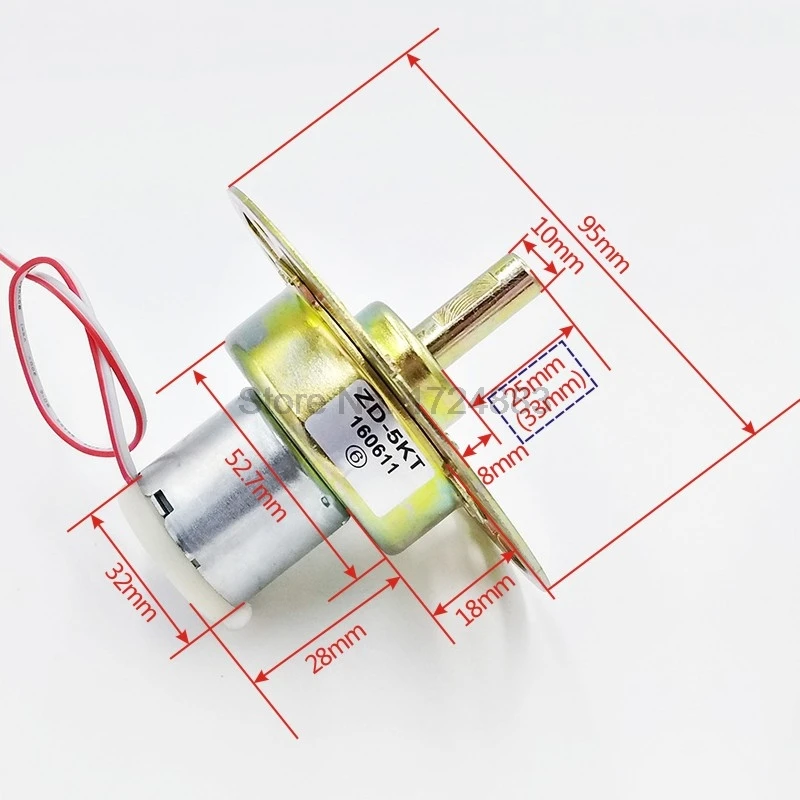 SVC Voltage regulator gear motor DC12V 25mm&33mm shaft length ZD-5KT 32ZY25