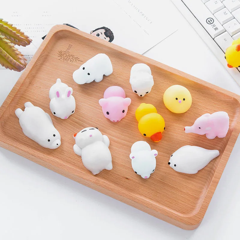 10pcs antistress ball Mini Squeeze Toy Squishy cat Cute Kawaii doll Squeeze Stretchy Animal Healing Stress Hand Fidget vent Toys