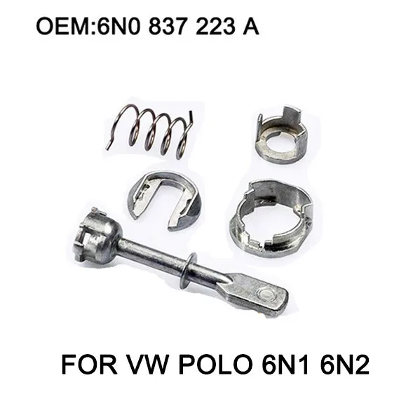 5 Piece Car Iron Door Lock Cylinder Repair Kit For VW POLO 6N1 6N2 1997-2002 Front Left or Right OE# 6N0 837 223A