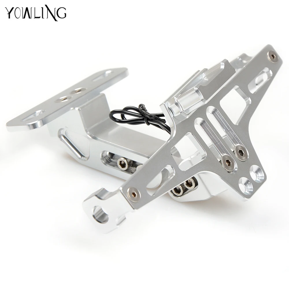 For Kawasaki ER6N ER6F ER-6N ER-6F Yamaha FZ6-S2 FZ6 S2  Motorcycle License Plate Bracket Licence Plate Holder Frame Number