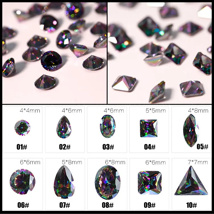 20 sztuk/partia Super błyszczące czarne jasne AB cyrkonią cyrkonie do paznokci Strass 3D Nail Art dekoracje DIY biżuteria Crystal Accessoires