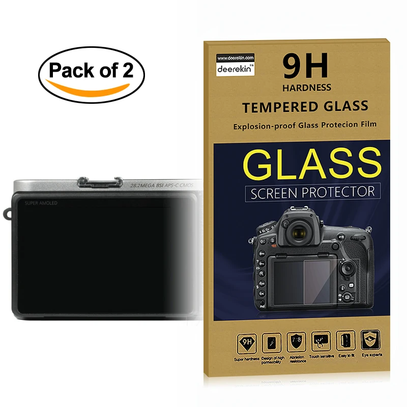 2x Self-Adhesive 0.3mm Glass LCD Screen Protector for Samsung NX30 Smart Camera