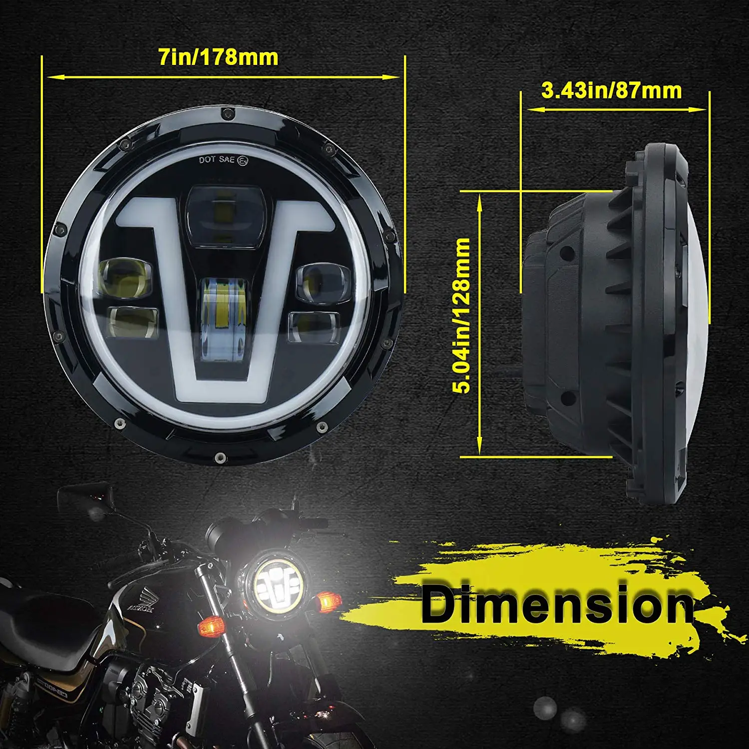 H4 Led Headlight High Low Beam White DRL For Lada niva Off Road 4x4 Motorcycle Honda-Harley