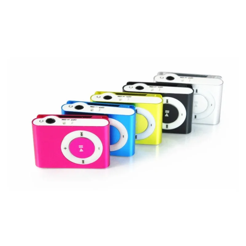 NEW Portable Metal Clip MP3 Player with 5 Candy Colors No Memory Card Music Player with TF Slot