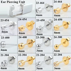BOG-24Units Disposable Safe Sterile Unit Ear Stud Piercing Gun NO PAIN Piercer Tool Machine Kit  Stud Earring Body Jewelry