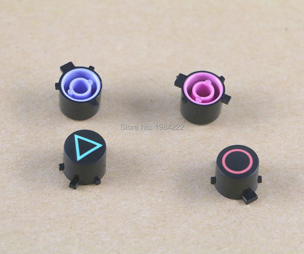 OCGAME Controller ABXY tombol hitam d-pad untuk pengontrol Sony PS4