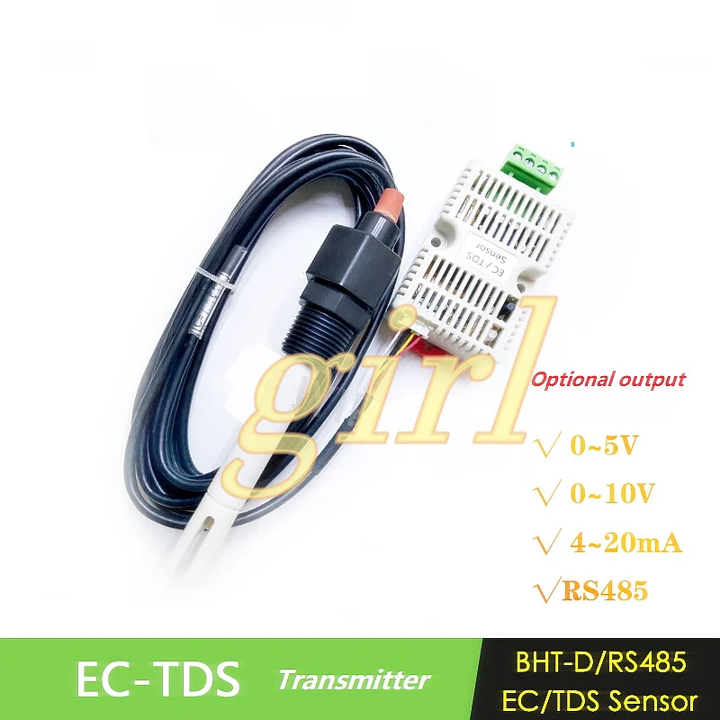 EC Transmitter TDS Sensor Module Conductivity 4-20 mA Analog Voltage Output RS485 Output