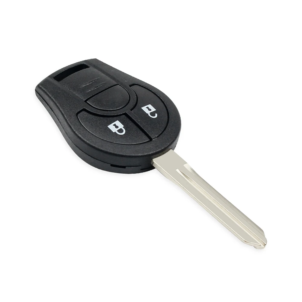 KEYYOU Replacement Key Shell For Nissan 2 Buttons Remote Car Key Case Uncut NSN14 Blade For Nissan Micra K14 Juke March Sunny
