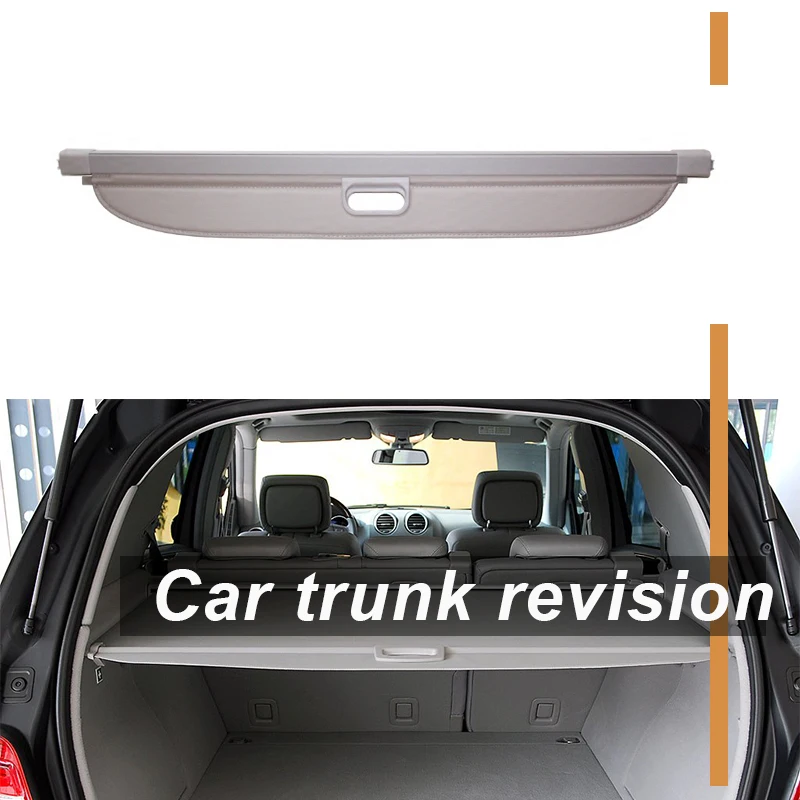 Overe 1Set Car Rear Trunk Cargo Cover For Mercedes Benz ML 350 2012-2018 Styling Security Shield Shade Retractable accessories