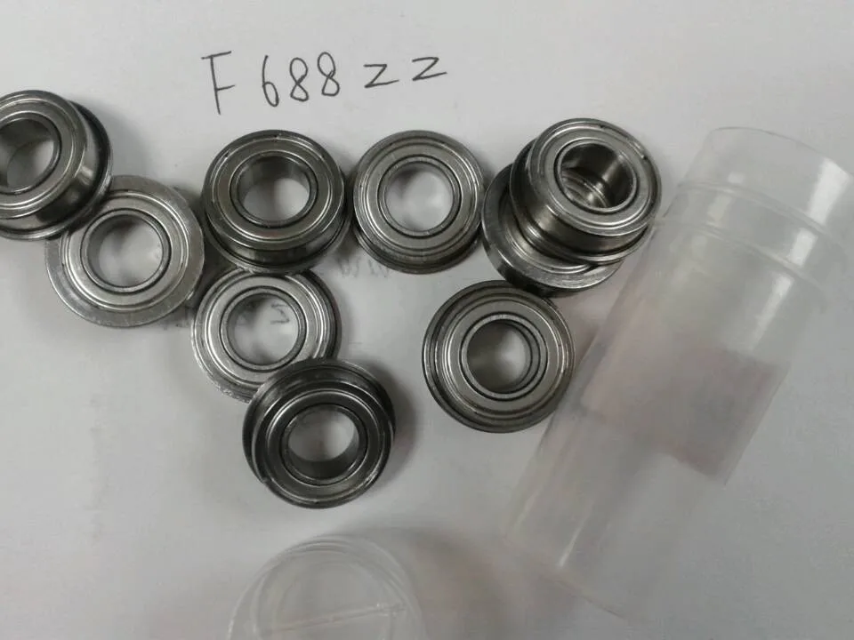 High quality 20pcs F688ZZ F688-2Z flange ball bearings F688ZZ  8*16*5MM bearing free shipping