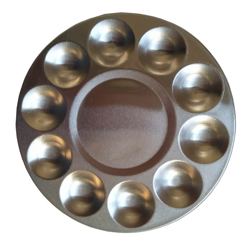 10-hole aluminium circular palette watercolor palette Artistic Supplies Painting companion manufacturers direct sales