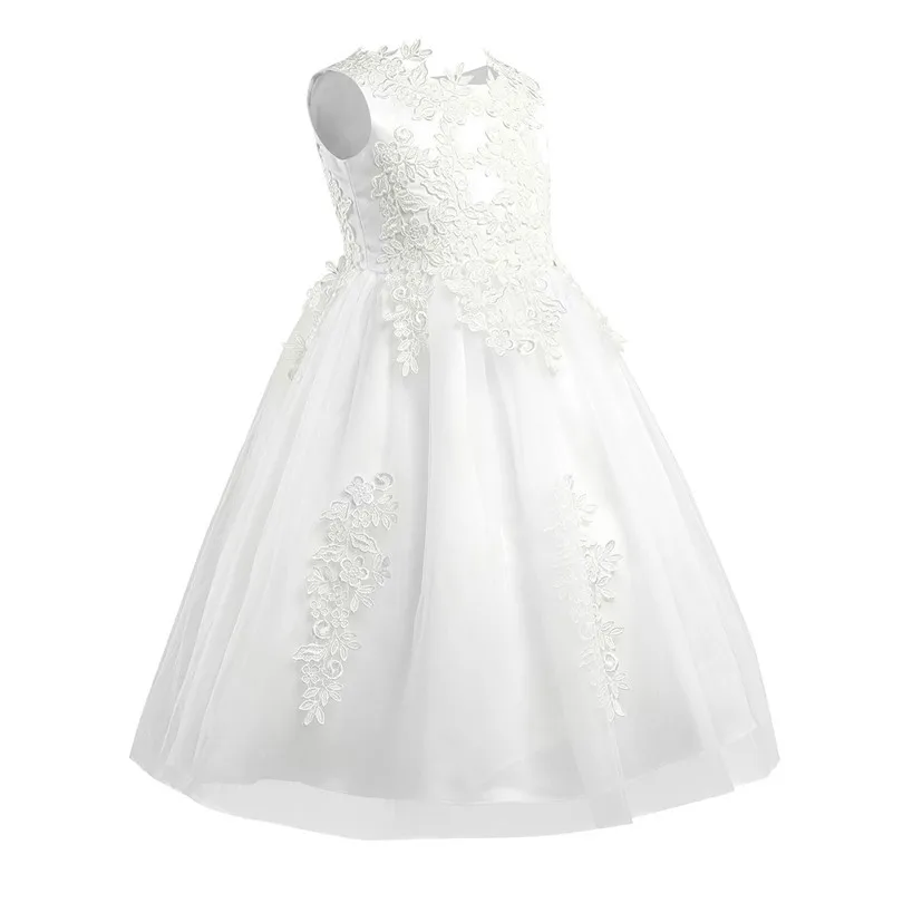 Baby Kids Baljurk Party Formele Bloem Meisje Jurken Kinderen Prinses Pageant Jurken Tulle Maxi Gewaden Wedding Party Dress