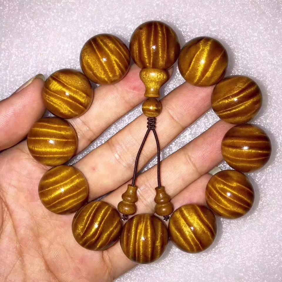 Jinsinanmuwumu heavy wooden string male water wave beads bracelet jewelry leaflets rosewood pear red wood crafts collection