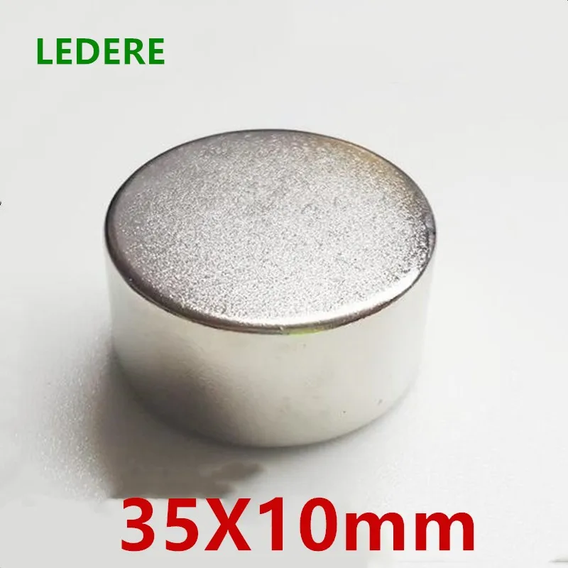 

LEDERE 1/2pcs 35mmx10mm Strong Round Magnets Dia 35x10Neodymium Magnet Rare Earth Magnet 35*10 Magnet 35x10mm 35X10
