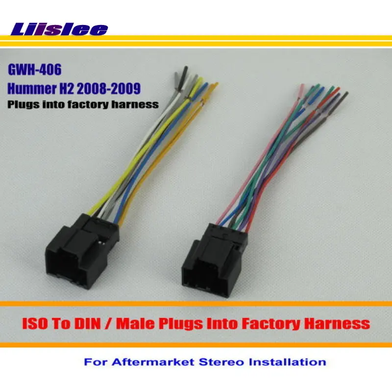 Car Male ISO Radio Wire Cable Wiring Harness/Car Stereo Adapter Connector/For Hummer H2 2008-2009/Installation Kits