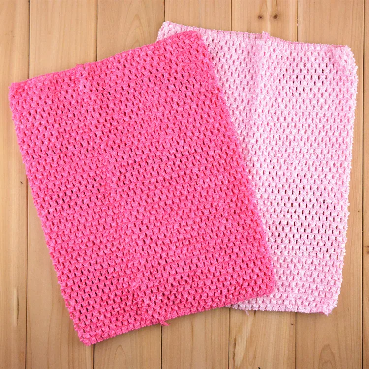 Tops de tubo de tutú de ganchillo para bebé, 32x24cm, corsé de punto de cuerda de gofre, camisetas sin mangas, diademas elásticas para niños