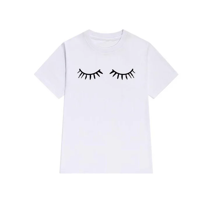 Skuggnas New Arrival Eyelashes T Shirt Daydreamer Fashion t shirts Short Sleeve Tumbr t shirt Women Tees Drop Shipping