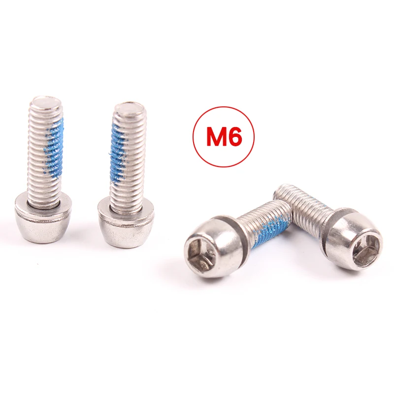 Bicycle Headset Stem Cap Screw Ultralight Stainless Bicycle Seat Disc Bolt M5 /M6 Mountain Bike Road Bike Riser Screw