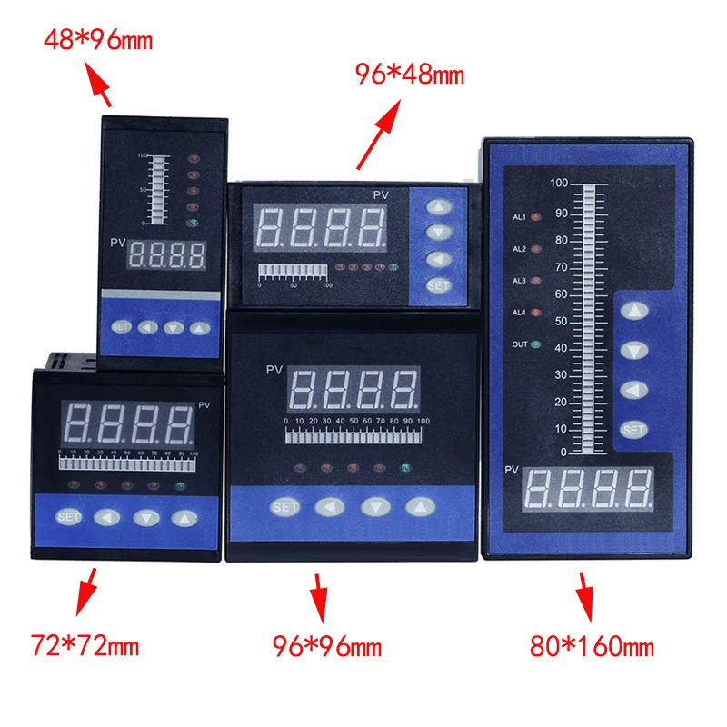 4-20mA DC input water liquid level pressure controller with 4 ways relay and DC24V voltage output water liquid level meter